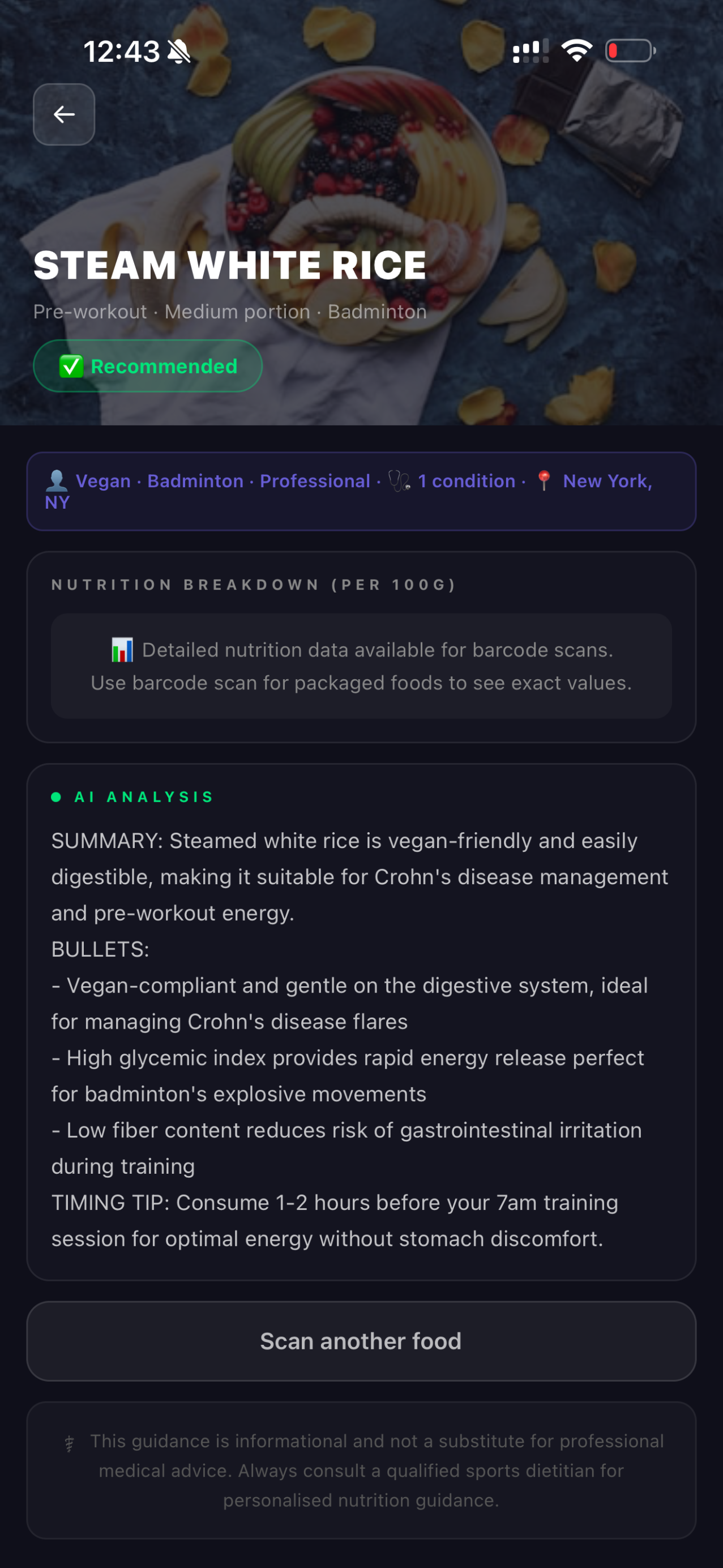 Nutri IQ AI Recommendation